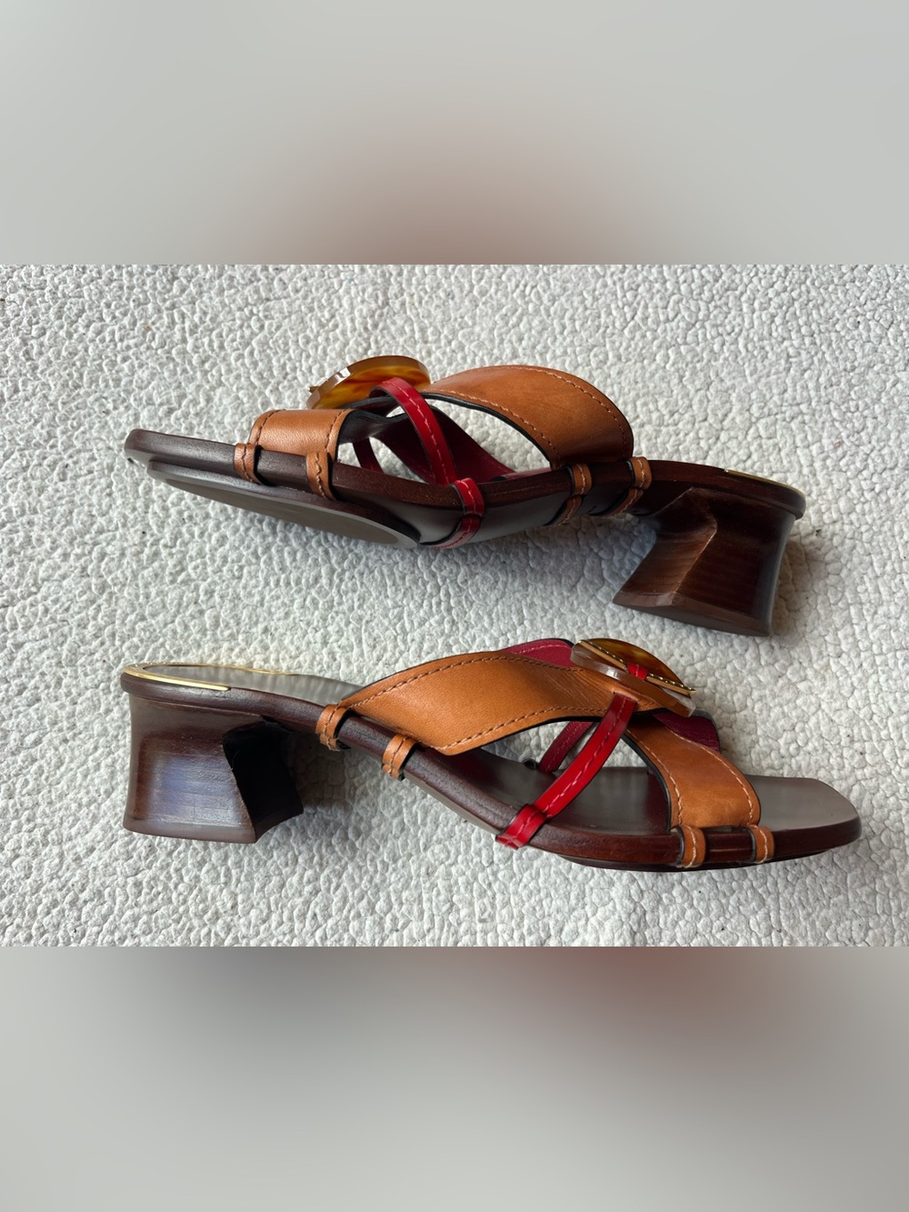 TORY BURCH ARTISANAL KNOTTED SANDALS 8.5 WOMENS - Picture 4 of 7